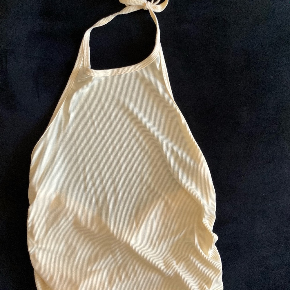 Light Yellow Halter Top